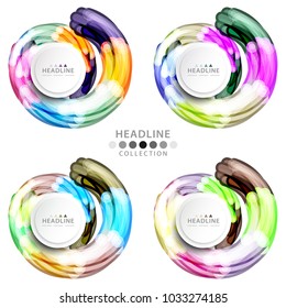 Brochure header colorful layout background template design collection