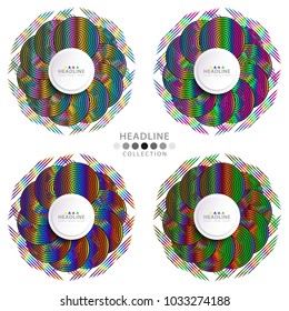 Brochure header colorful layout background template design collection