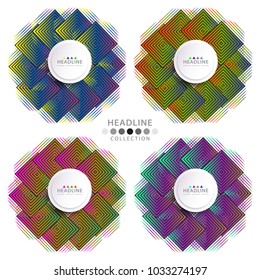 Brochure header colorful layout background template design collection