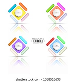 Brochure header colorful layout background template design collection