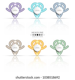 Brochure header colorful layout background template design collection