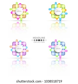 Brochure header colorful layout background template design collection
