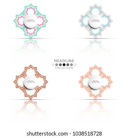 Brochure header colorful layout background template design collection