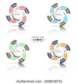 Brochure header colorful layout background template design collection