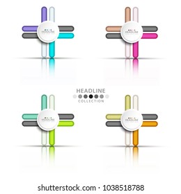 Brochure header colorful layout background template design collection