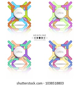 Brochure header colorful layout background template design collection