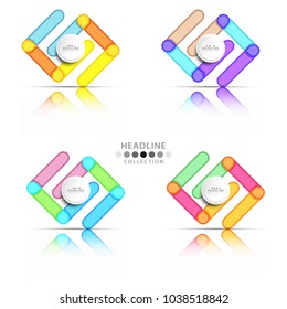 Brochure header colorful layout background template design collection