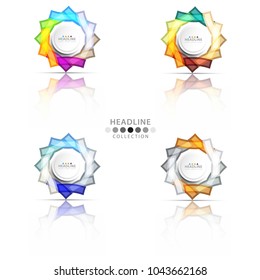 Brochure header colorful layout background template design collection