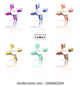 Brochure header colorful layout background template design collection