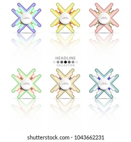 Brochure header colorful layout background template design collection
