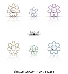 Brochure header colorful layout background template design collection