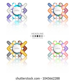 Brochure header colorful layout background template design collection