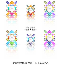 Brochure header colorful layout background template design collection