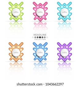 Brochure header colorful layout background template design collection