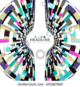 Brochure header colorful layout background template