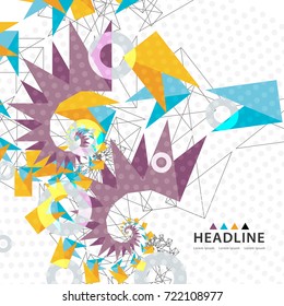 Brochure header colorful layout background template