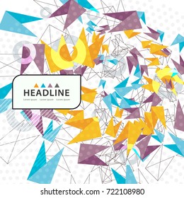 Brochure header colorful layout background template