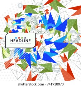 Brochure header colorful layout background template