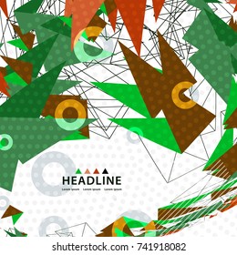 Brochure header colorful layout background template