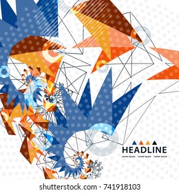 Brochure header colorful layout background template