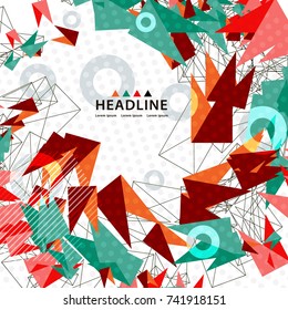 Brochure header colorful layout background template