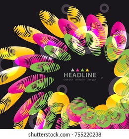 Brochure header colorful layout background template design