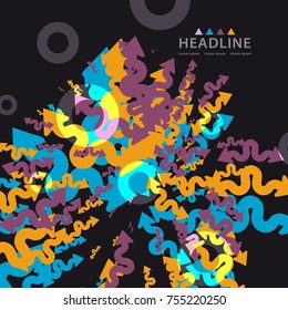 Brochure header colorful layout background template design
