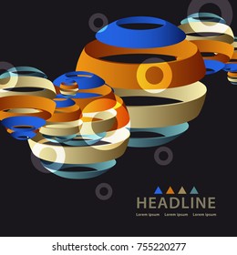 Brochure header colorful layout background template design