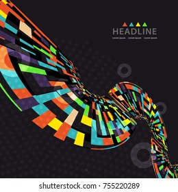 Brochure header colorful layout background template design