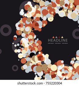 Brochure header colorful layout background template design