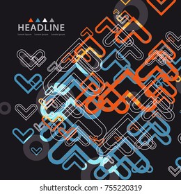 Brochure header colorful layout background template design