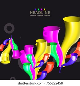 Brochure header colorful layout background template design