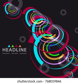 Brochure header colorful layout background template design