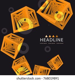 Brochure header colorful layout background template design