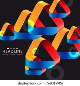 Brochure header colorful layout background template design