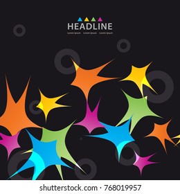 Brochure header colorful layout background template design