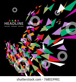 Brochure header colorful layout background template design