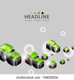 Brochure header colorful layout background template design