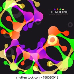 Brochure header colorful layout background template design