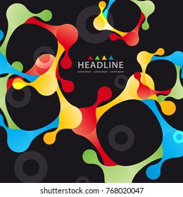 Brochure header colorful layout background template design