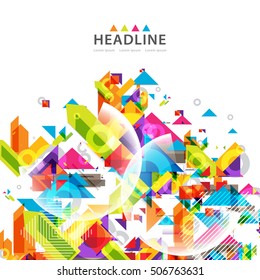 Brochure header layout background template