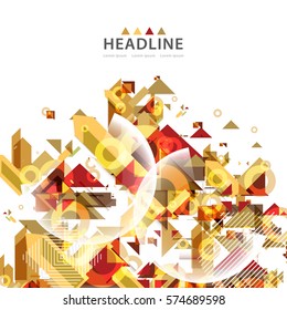 Brochure header layout background template