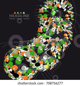 Brochure header layout background template