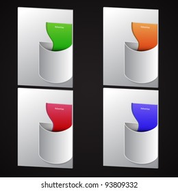 brochure holders set, abstract vector art illustration; image contains transparency