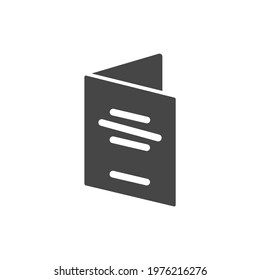 Brochure Icon Black and White Vector Graphic
