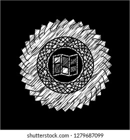 brochure icon with chalkboard texture