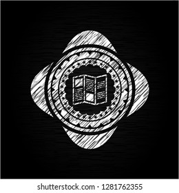 brochure icon with chalkboard texture