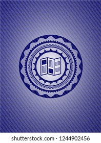 brochure icon with denim texture