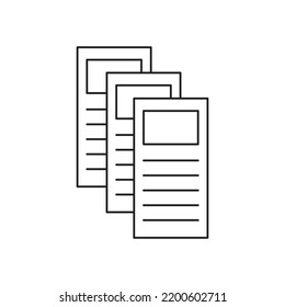 Brochure icon design. Leaflet symbol. isolated on white background. vector illustration