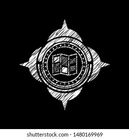 brochure icon drawn with chalkboard texture